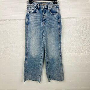 NWOT PACSUN cotton baggy distressed jeans button fly size 26